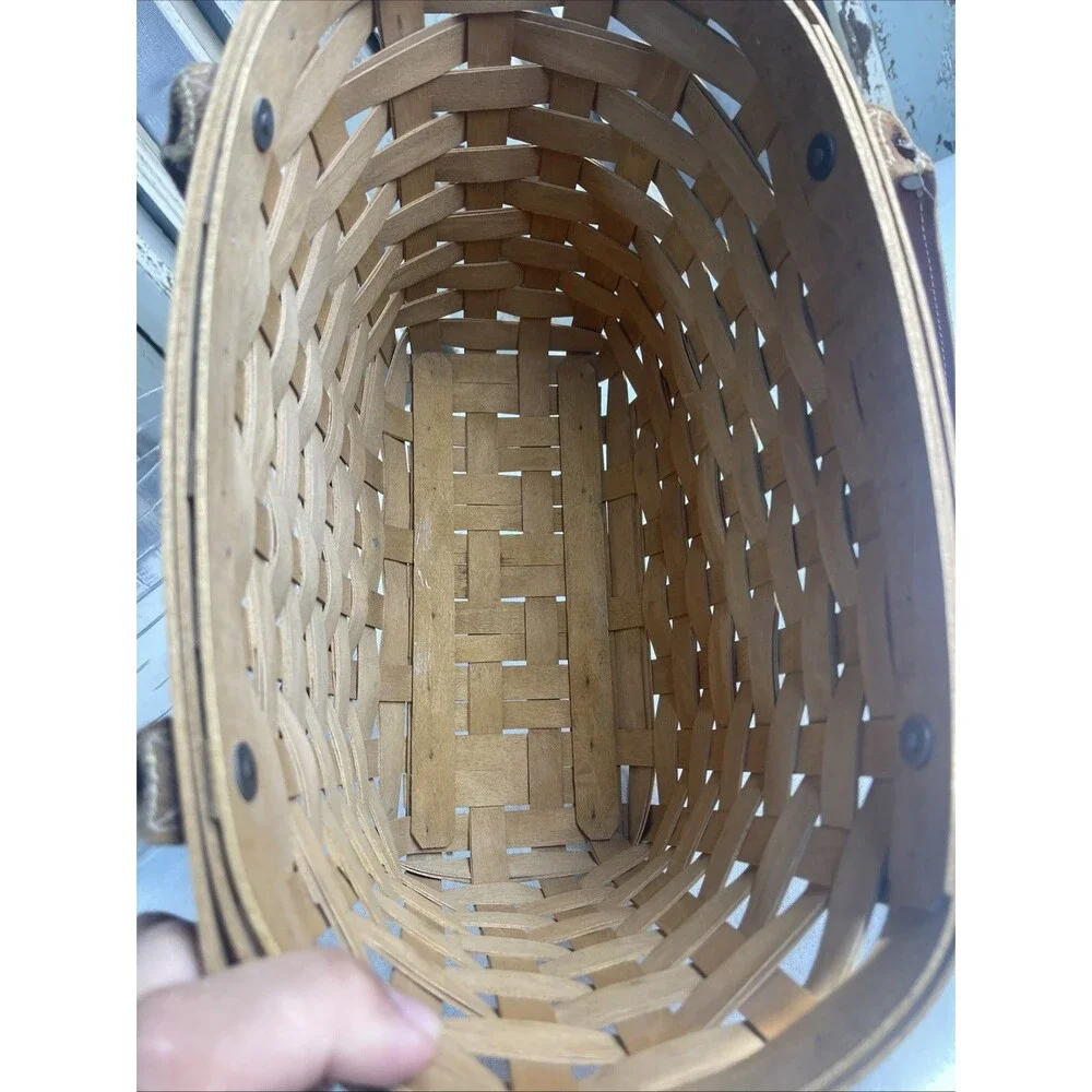 Longaberger 2003 Medium Boardwalk Basket Tote Purse w/ Protector Signed